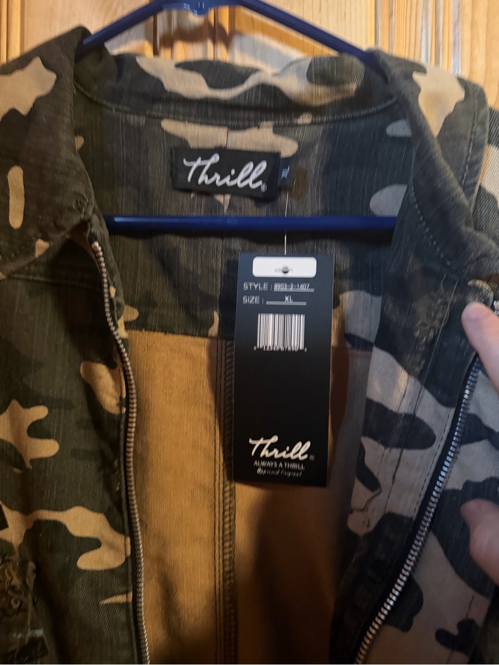 Thrill Women’s Camo Zip Hoodie Jacket - Olive/Tan